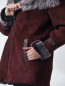 Preview: lange Damen Lammfelljacke mit Kapuze