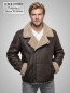 Preview: kurze Herren Lammfelljacke braun