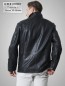 Preview: einfache leichte Herren Lederjacke schwarz Lammnappa