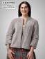 Preview: schicke kurze Damen Lammfelljacke ohne Kragen