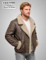 Preview: kurze Herren Lammfelljacke braun