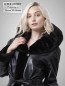 Preview: schicker Damen Ledermantel schwarz