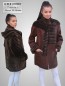 Preview: braune Damen-Lammfelljacke zum wenden po bedeckt leicht