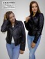 Preview: kurze schwarze damen Lederjacke