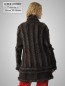 Preview: lange Pelzjacke mit Strick schwarz