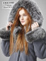 Preview: leichte Damen Lammfelljacke mit Kapuze und Pelz