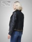 Preview: kurze Damen Lammfell-Jacke schwarz Reißverschluss