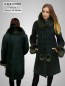 Preview: Lange Damen Lammfelljacke mit Pelz