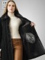Preview: lange Damen Lammfelljacke schwarz
