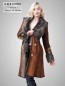 Preview: echter Damen Lammfellmantel Schaffellmantel braun mit