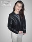 Preview: schwarzer Leder-Bolero Damen