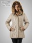 Preview: Damen Lederjacke mit Kapuze lang wattiert Winter