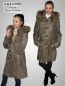 Preview: echte lange Damen-Lederjacke mit Kapuze