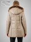 Preview: gesteppter Damen Lederparka mit abnehmbarer Kapuze