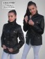 Preview: halblange Damen-Lederjacke