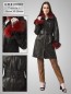 Preview: Damen Lederjacke mit Pelzbesatz