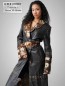 Preview: Damen Ledermantel mit Gürtel