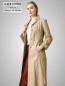 Preview: langer Damen Ledermantel mit Gürtel