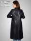 Preview: schicker Damen Ledermantel schwarz