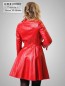 Preview: Damen Ledermantel Berlin rot