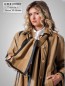 Preview: exklusiver Damen Ledermantel weit echtes Leder braun
