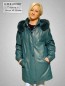 Preview: Damen-Lederparka mit Kapuze