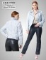 Preview: kurze Damen Lederjacke schräger Reissverschluss