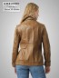 Preview: Lederjacke Dame lang braun schick Reissverschluss