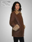 Preview: braune echte Damen Lammfell Jacke halblang