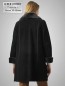 Preview: lange Damen Lammfelljacke schwarz