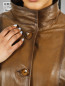 Preview: lange leichte Damen Lederjacke
