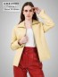 Preview: lange Damen Lederjacke hell