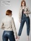 Preview: kurze Damen Lederjacke figurbetont mit Stehkragen