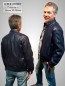 Preview: blaue kurze herrenlederjacke