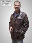 Preview: echte sportliche halblange Herrenlederjacke aus hochwertigem weichem Lammnappa