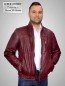 Preview: coole Herren-Lederjacke aus superweichem Schafsleder rot