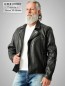 Preview: kurze Herrenlederjacke im Motorradstyle aus Neuseland-Lammnappa mit Struktur