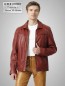 Preview: rote kurze Herren Lederjacke