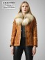 Preview: schicker Pelzkragen, Lederjacke Dame