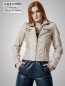 Preview: kurze Damen Lederjacke figurbetont mit Stehkragen