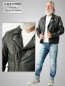 Preview: kurze echte Herrenlederjacke Motorradstyle aus Neuseland-Lammnappa mit Struktur
