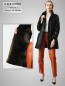 Preview: echte lange Damenlammfell schwarz Wendejacke