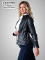 Preview: kurze schwarze Damen Lederjacke