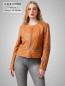 Preview: Kurze Damen-Lederjacke-Bolero