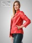 Preview: schicke rote Damenlederjacke kurz Lammnappa