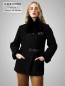 Preview: schwarze Lammfelljacke Damen leicht