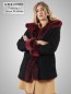 Preview: Lammfelljacke für Damen mit Kapuze