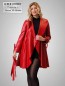 Preview: Damen Ledermantel rot