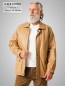 Preview: lange Herren lederjacke caramel Reißverschluss