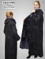 Preview: Kapuze Lammfellmantel Dame schwarz